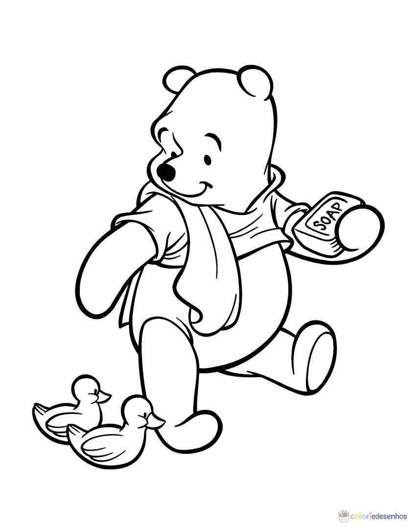 Ursinho Pooh para colorir