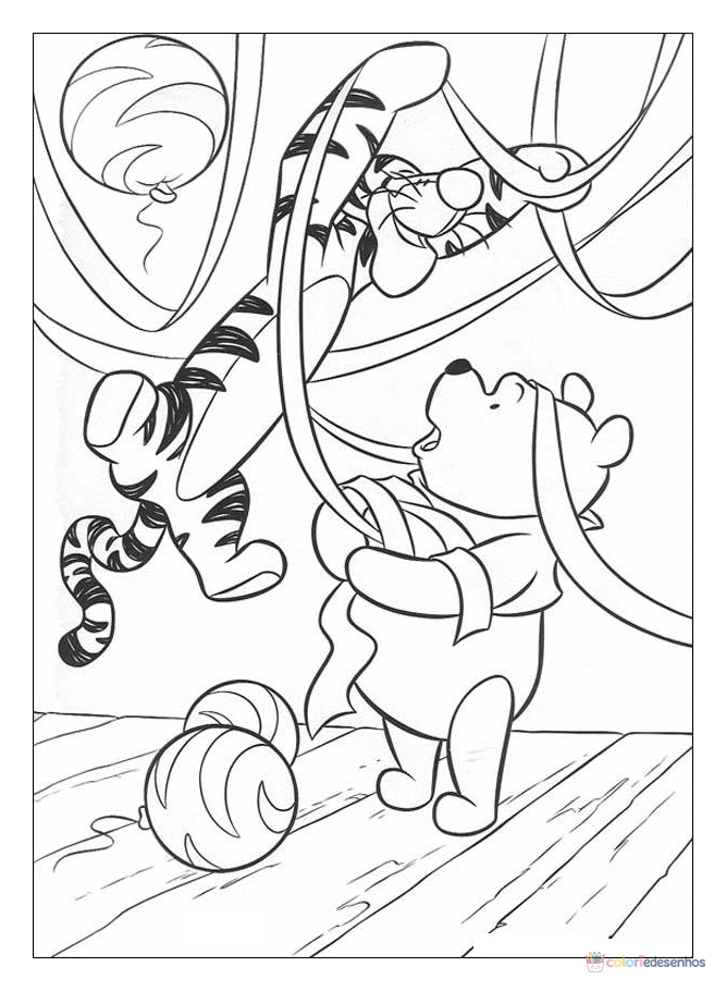 Ursinho Pooh para colorir