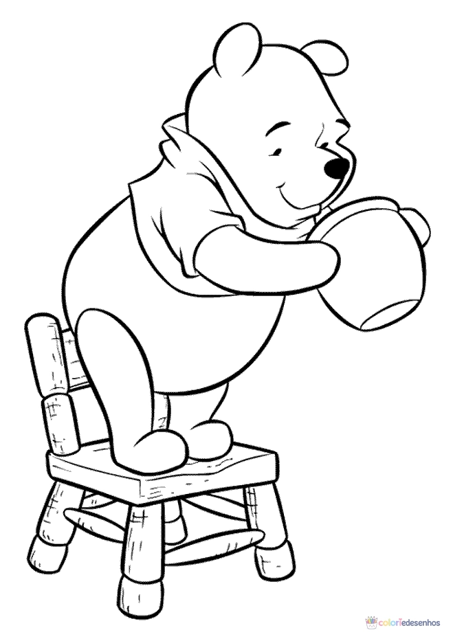 Ursinho Pooh para colorir