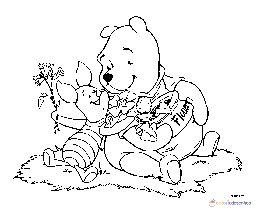 Ursinho Pooh para colorir