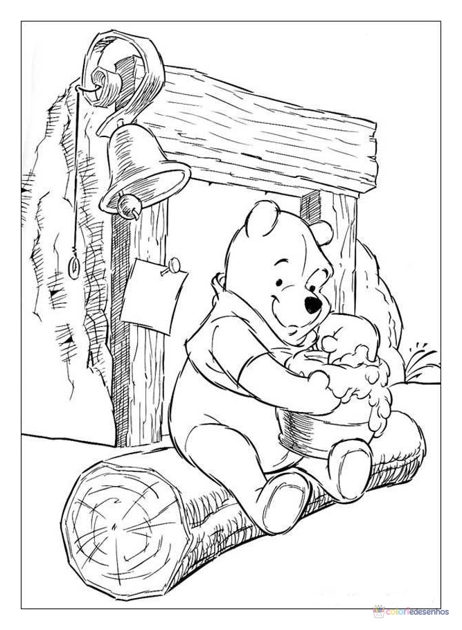 Ursinho Pooh para colorir