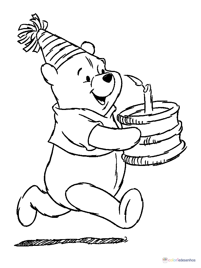 Ursinho Pooh para colorir