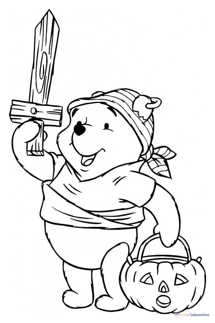 Ursinho Pooh para colorir