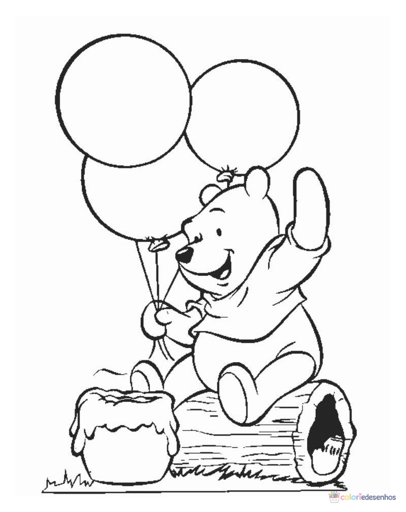 Ursinho Pooh para colorir