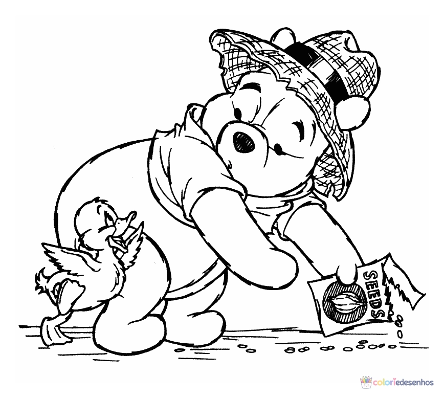 Ursinho Pooh para colorir