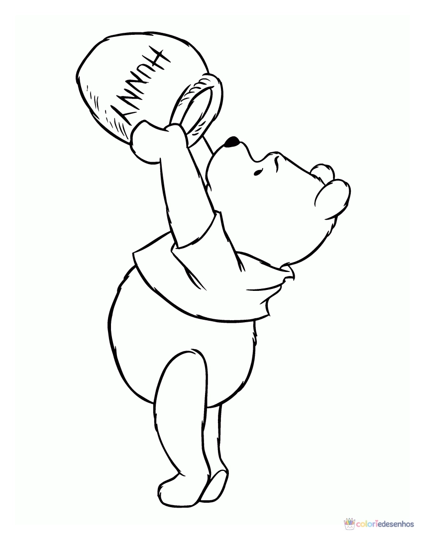 Ursinho Pooh para colorir