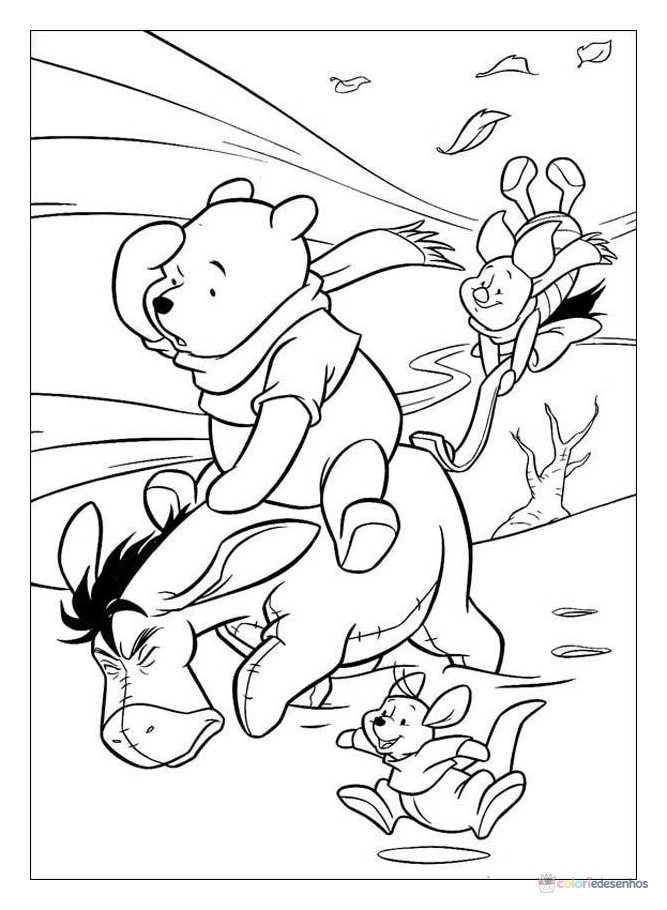 Ursinho Pooh para colorir