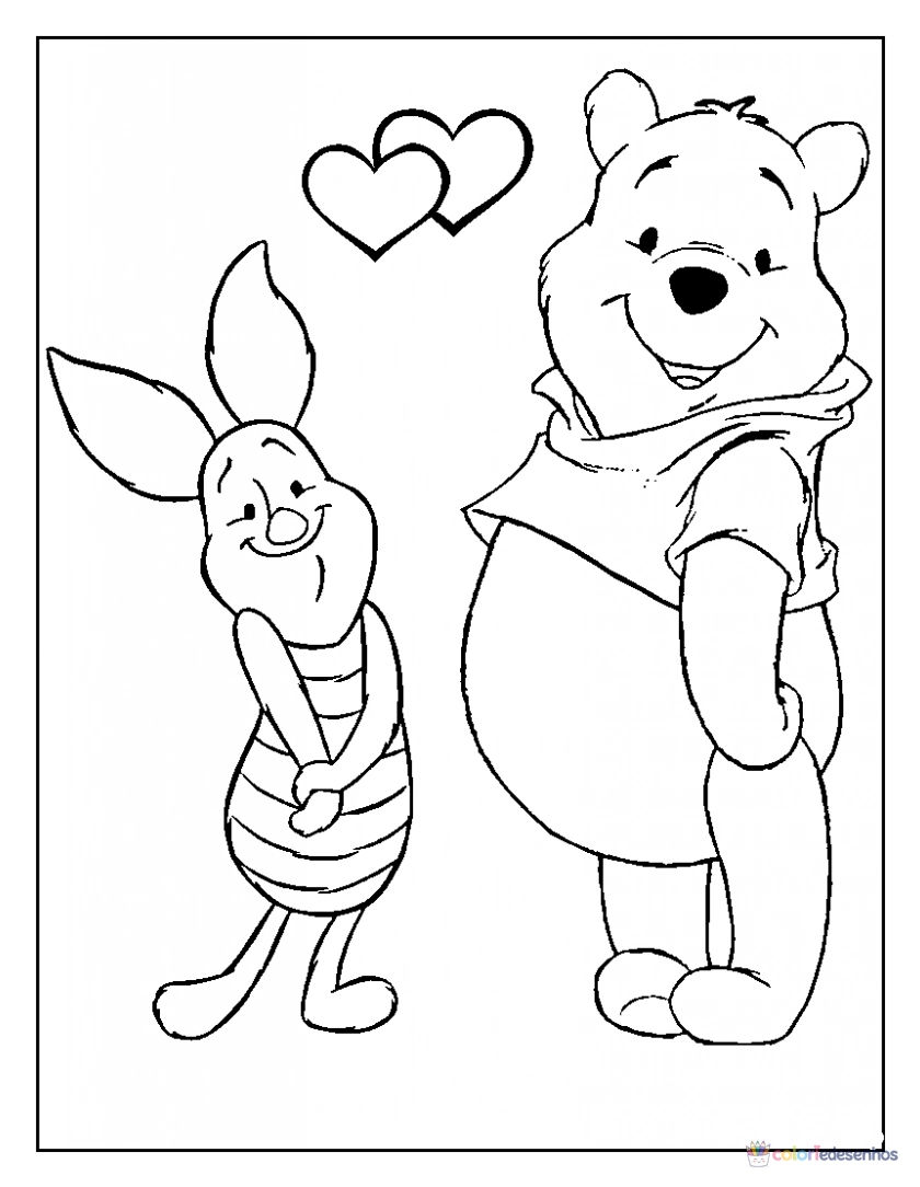 Ursinho Pooh para colorir