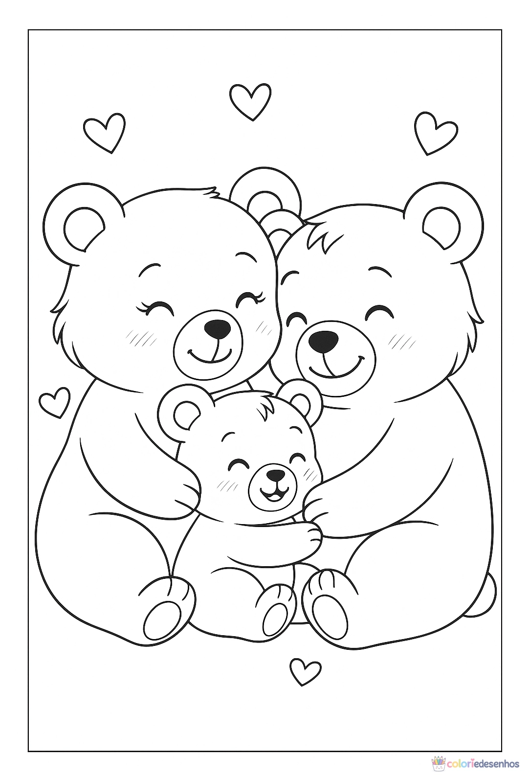 Ursinhos para colorir