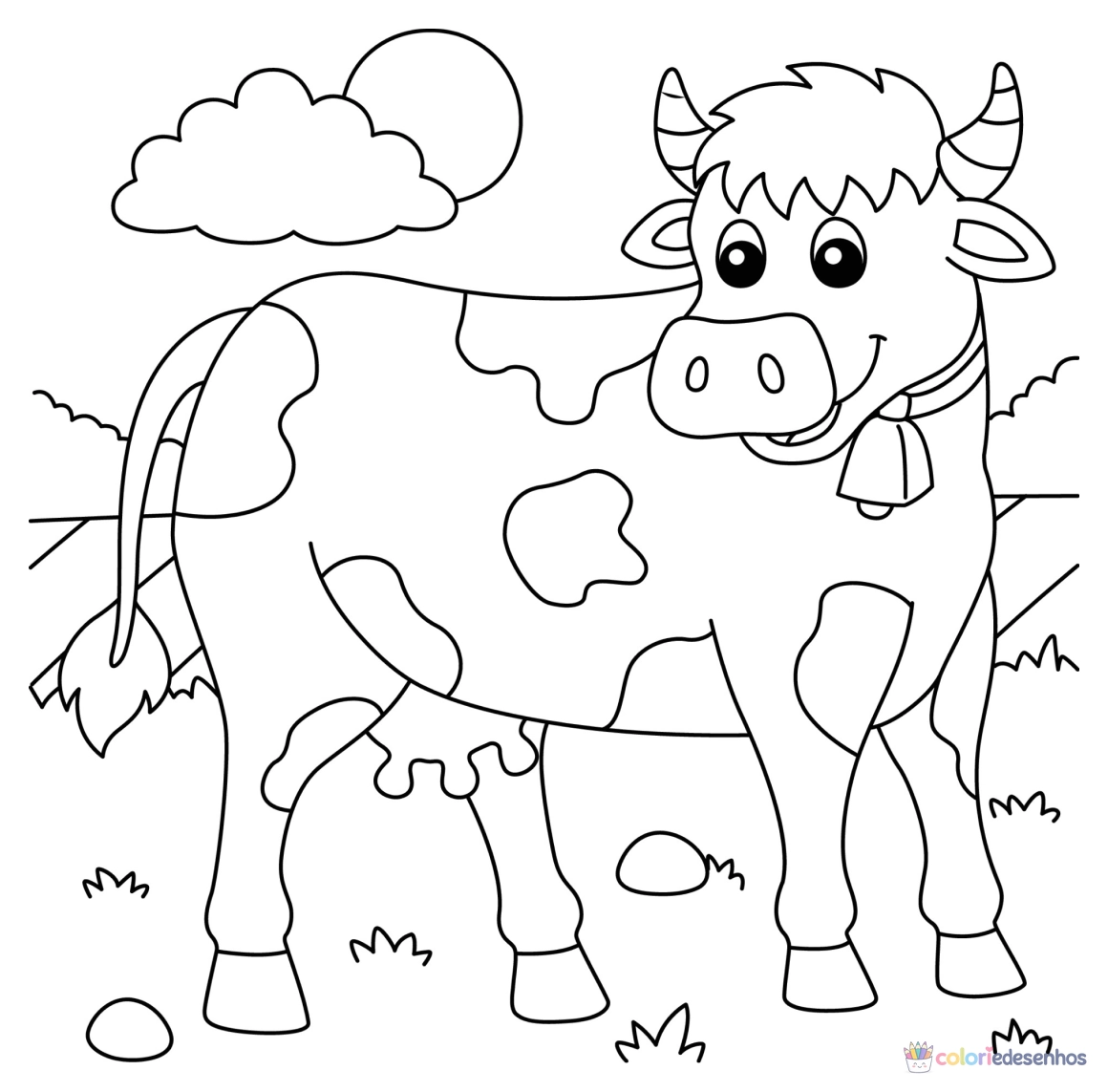 Vaca para colorir