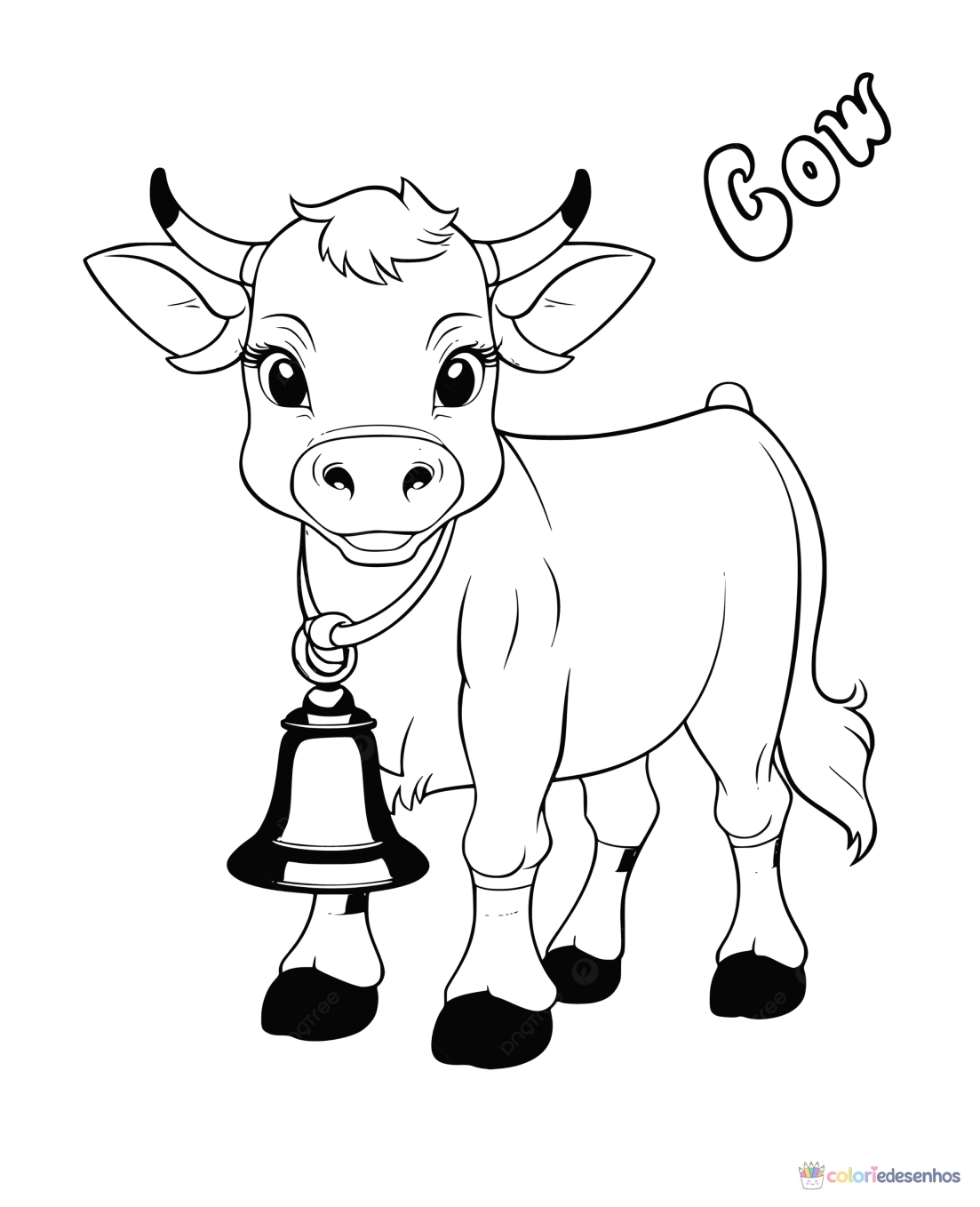 Vaca para colorir