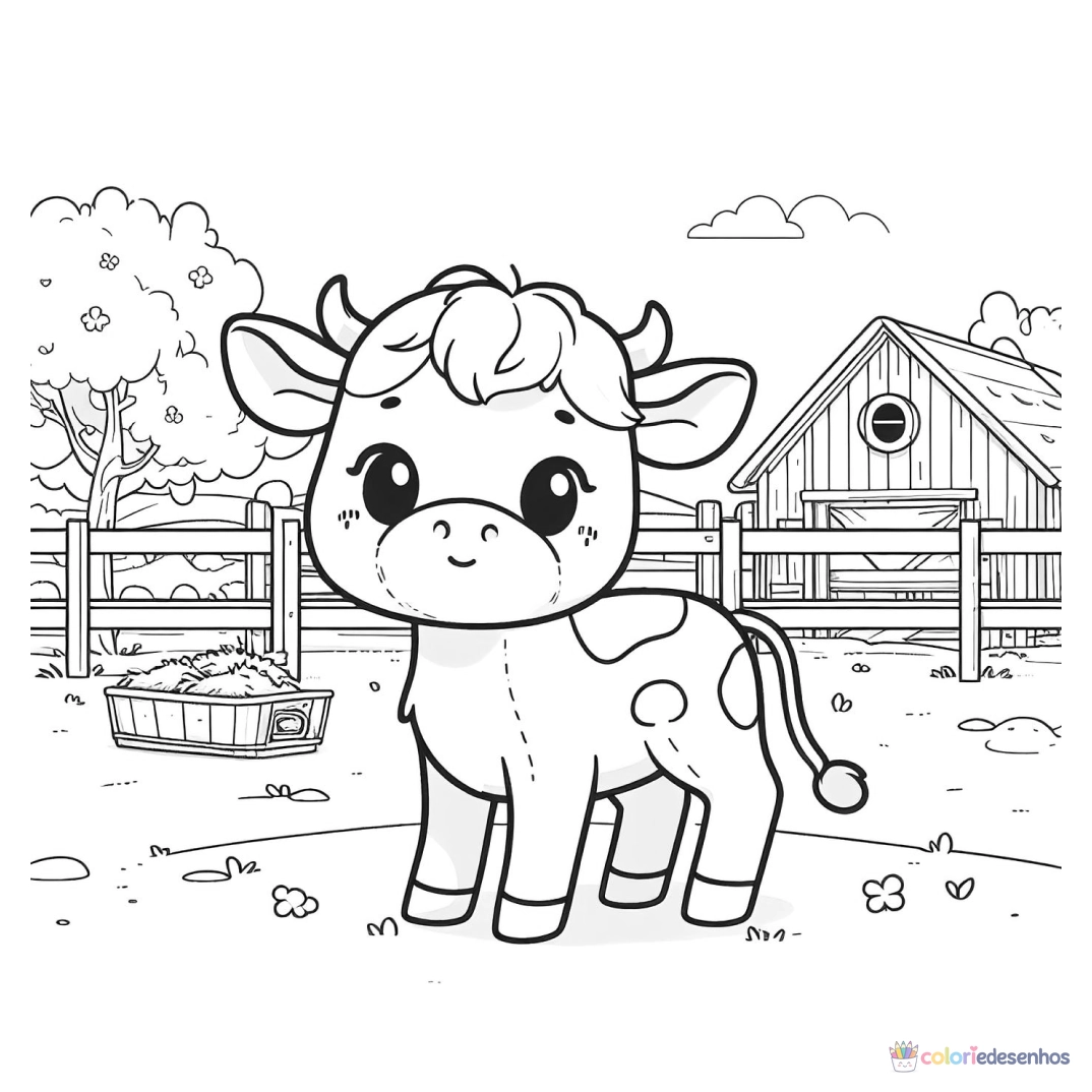 Vaca para colorir