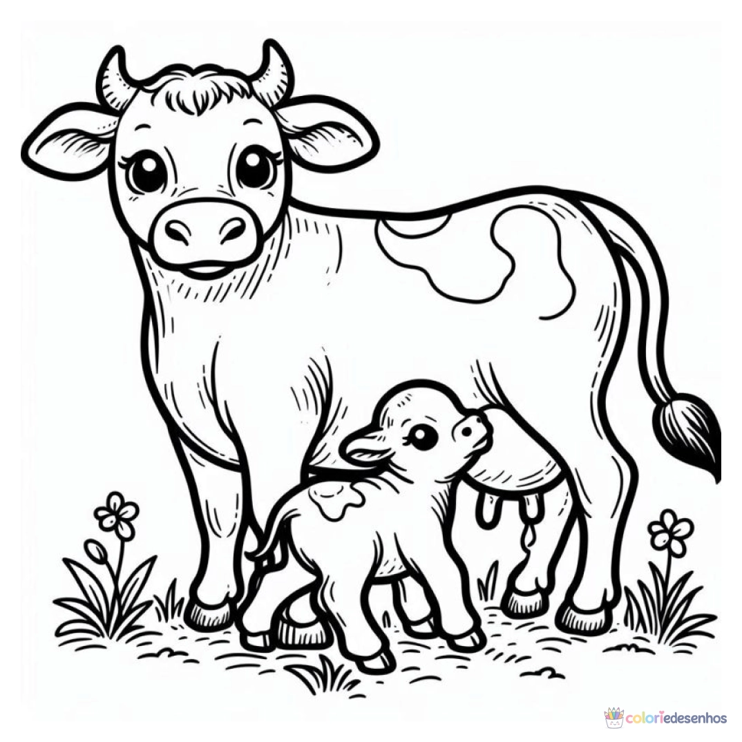 Vaca para colorir
