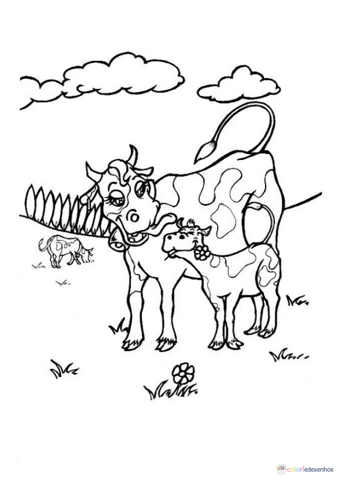 Vacas para colorir