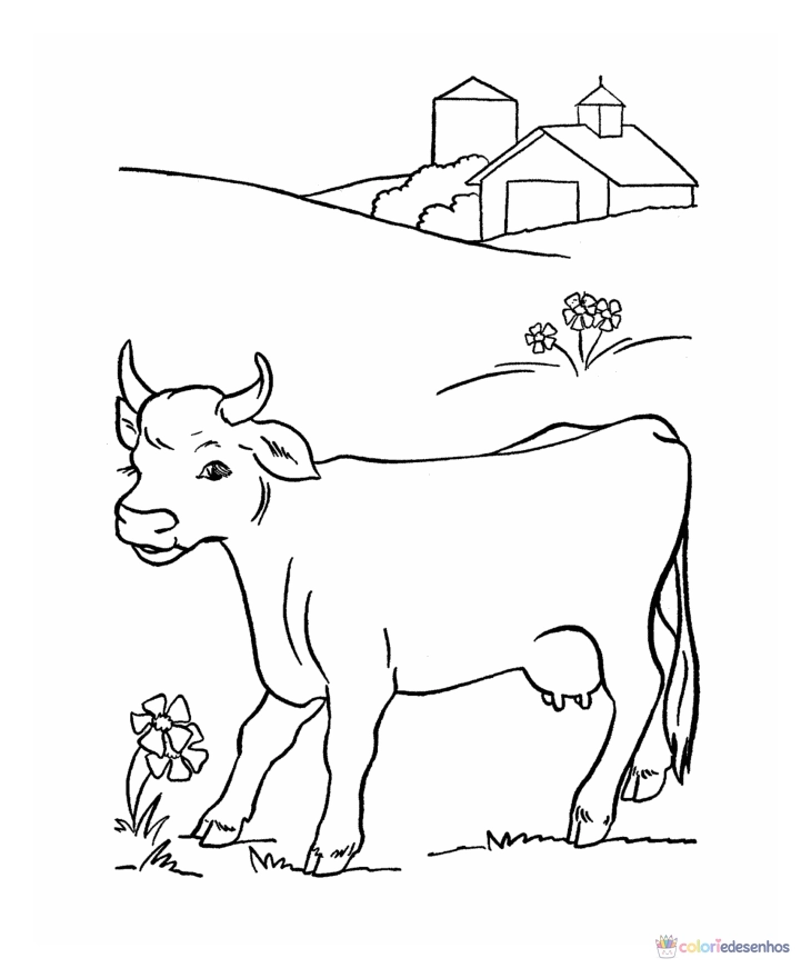 Vacas para colorir