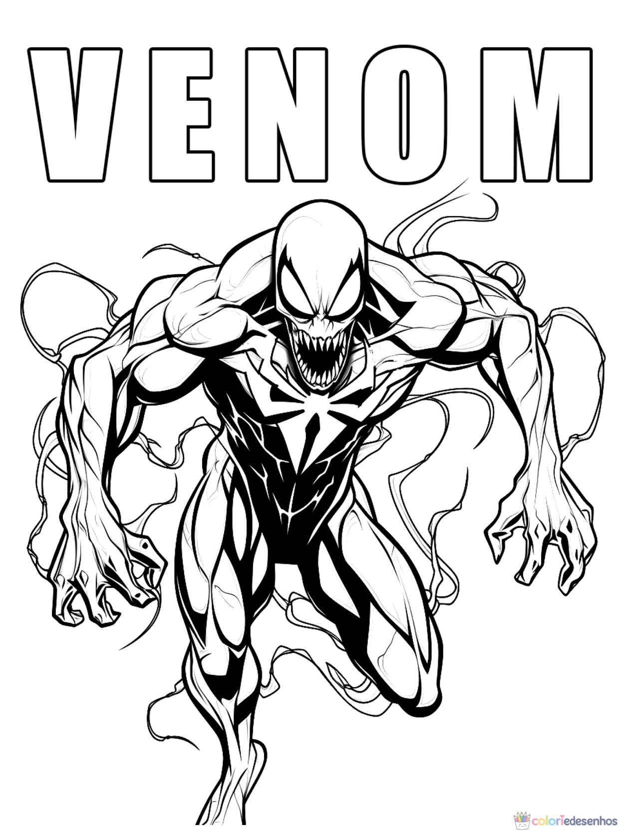 Venom para colorir