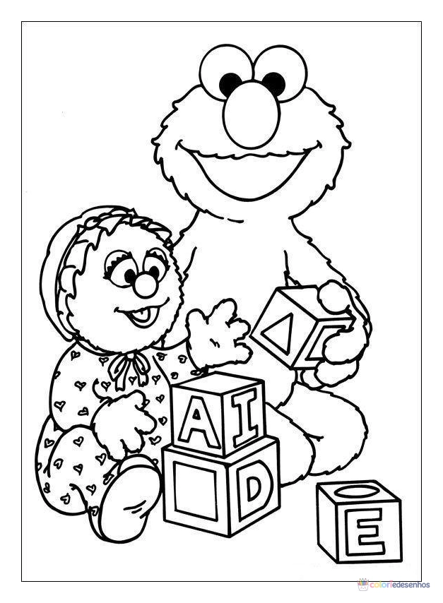 Desenhos de Vila Sésamo para colorir