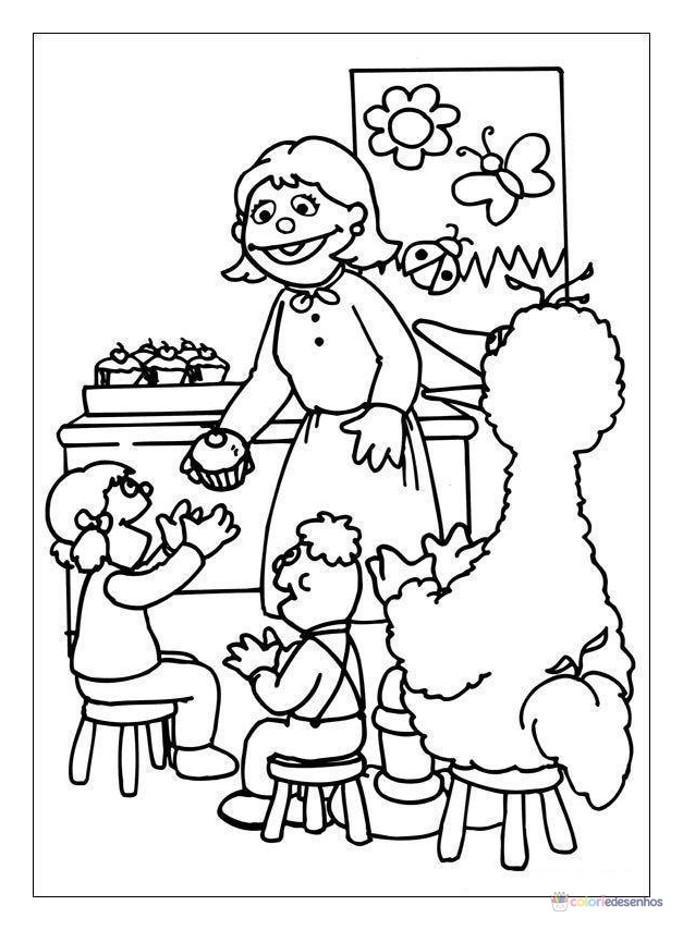 Vila Sésamo para colorir