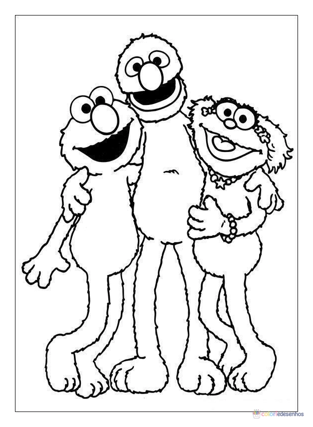 Vila Sésamo para colorir