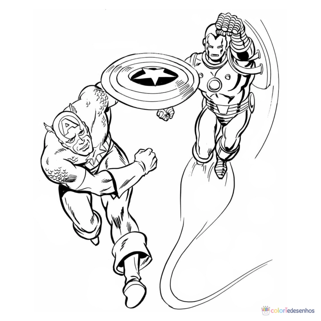 Vingadores para colorir