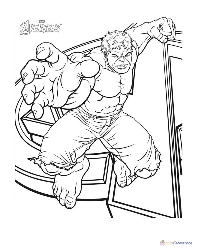 Desenhos de Vingadores para colorir