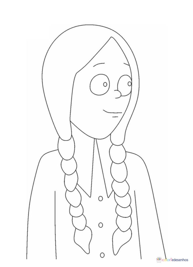 Desenhos de Wandinha para colorir