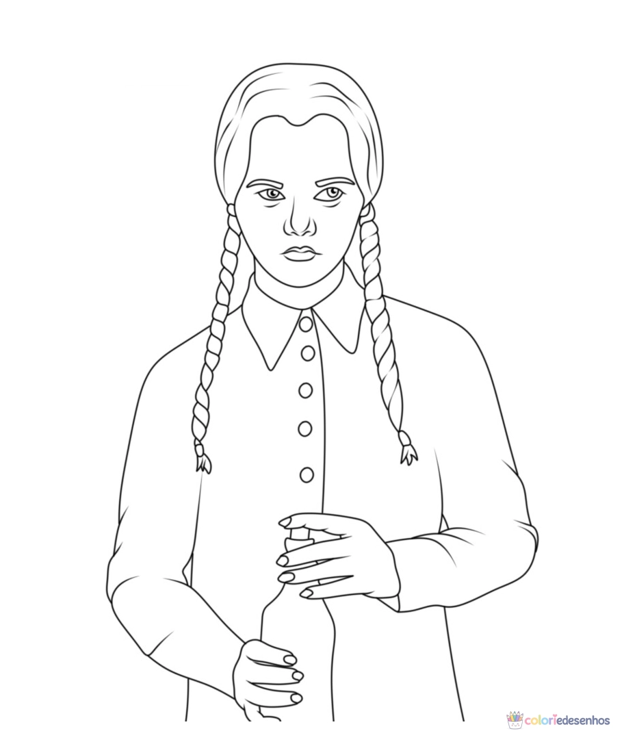 Wandinha para colorir