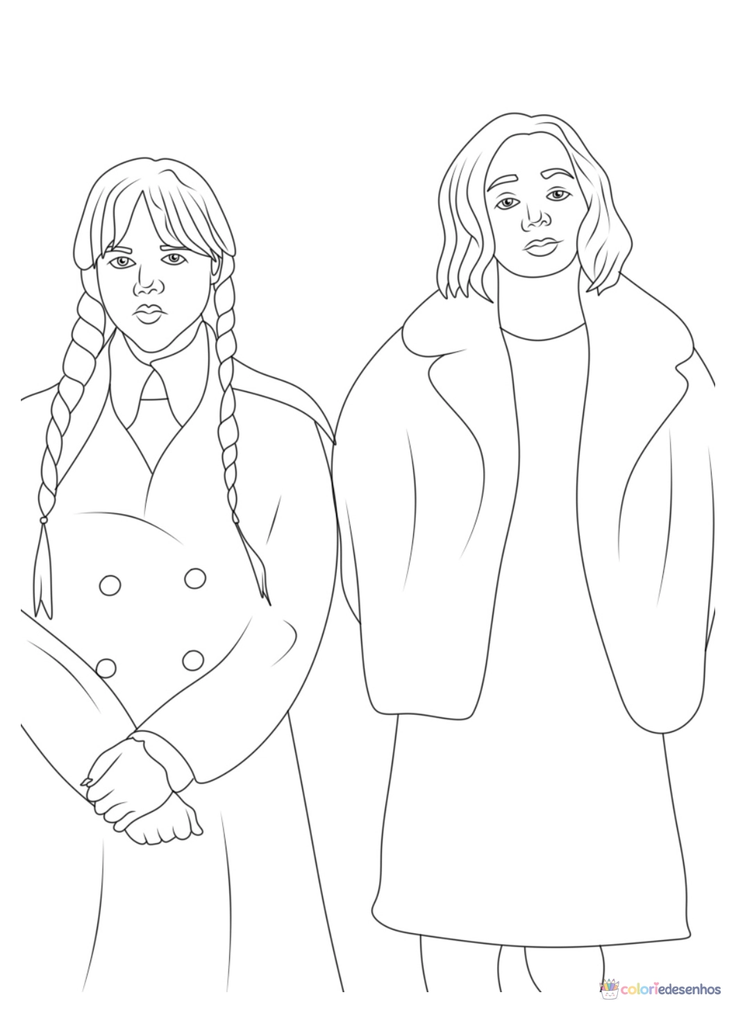 Wandinha para colorir