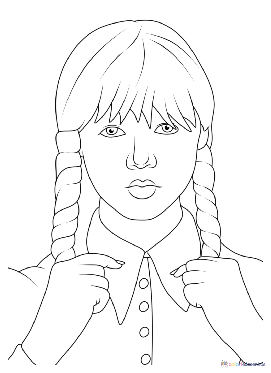 Wandinha para colorir