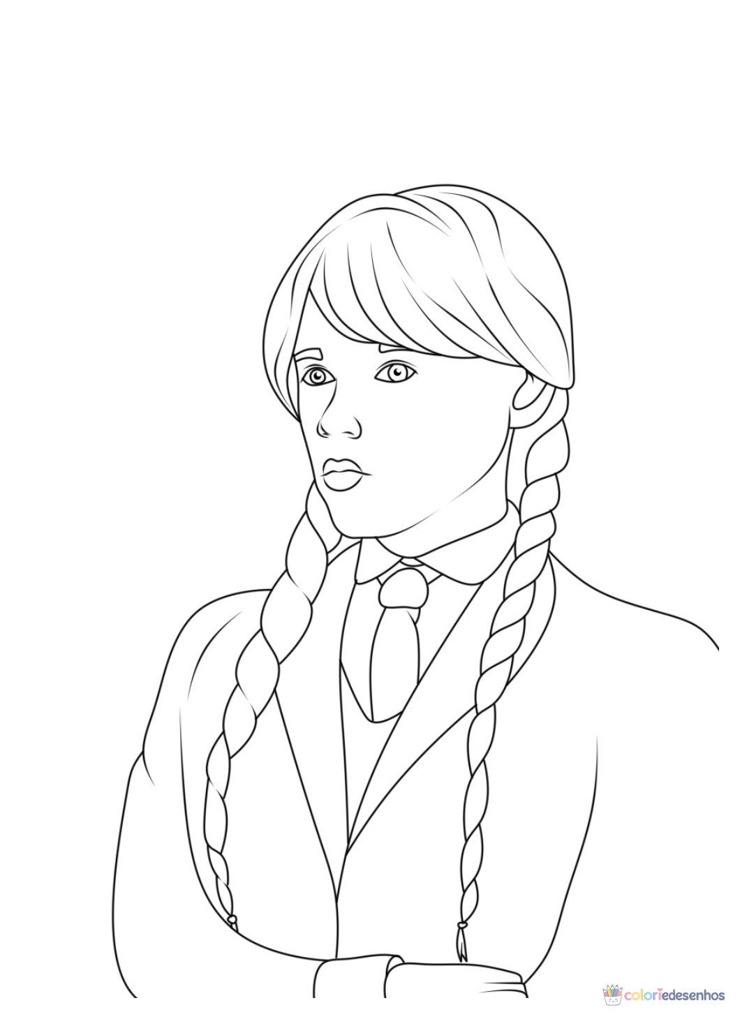 Wandinha para colorir