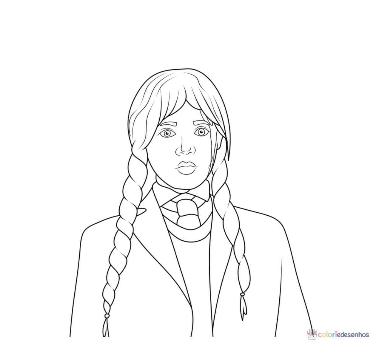 Wandinha para colorir