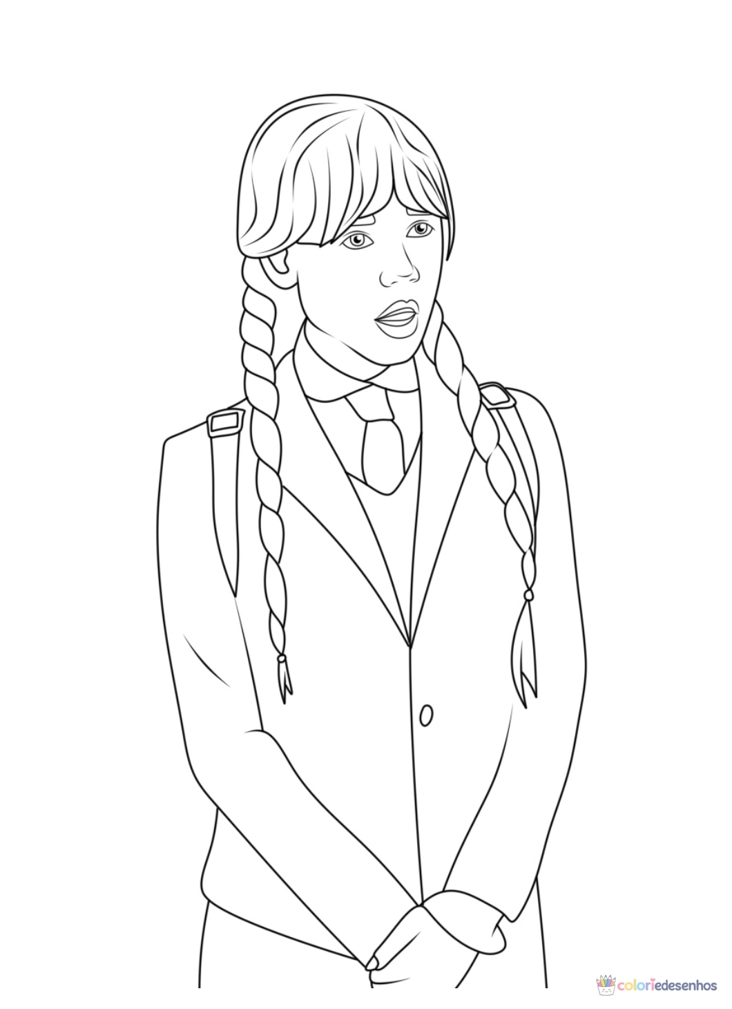 Wandinha para colorir