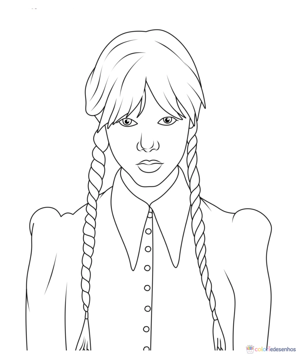 Wandinha para colorir