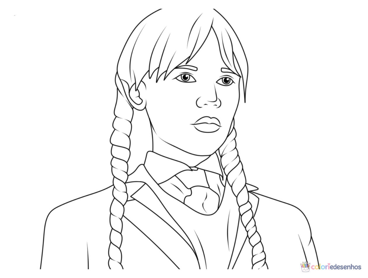 Wandinha para colorir