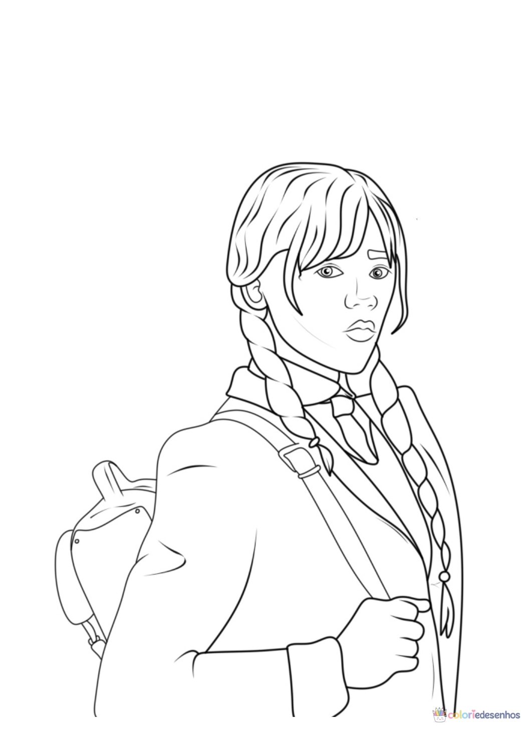 Wandinha para colorir