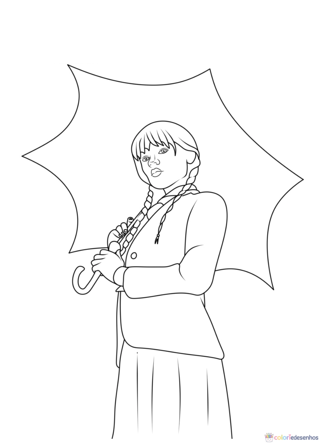 Wandinha para colorir