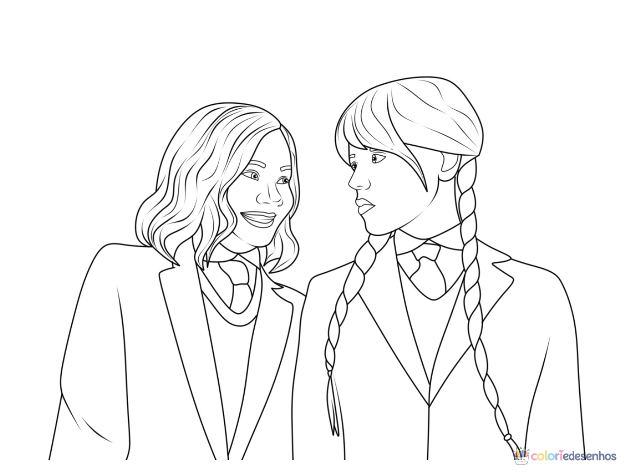 Wandinha para colorir