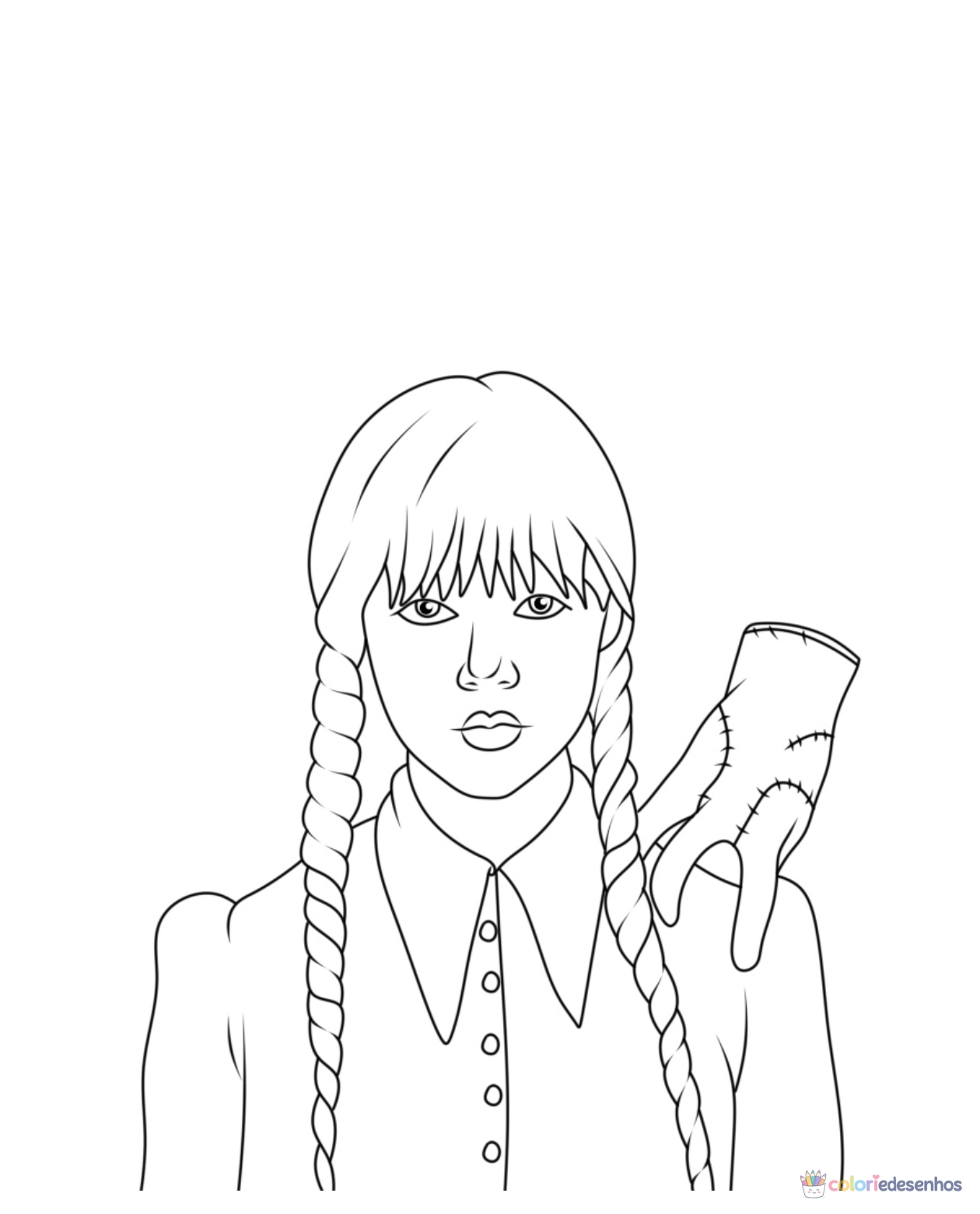 Wandinha para colorir