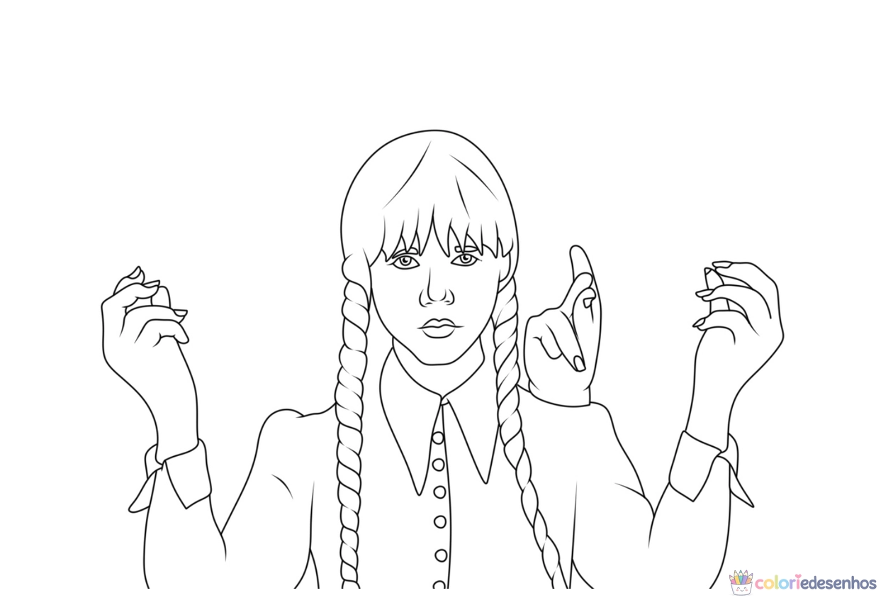 Wandinha para colorir