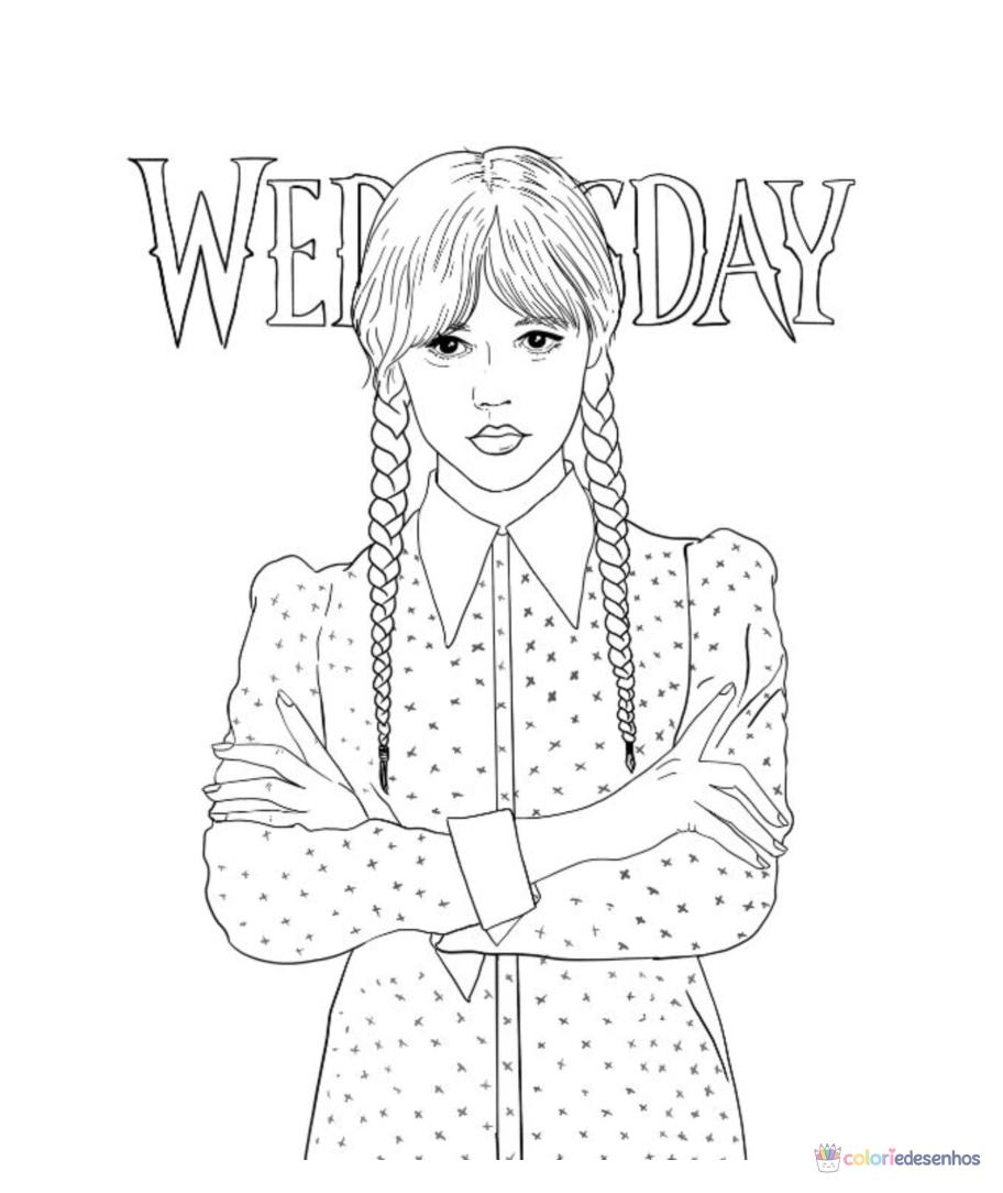 Wandinha para colorir