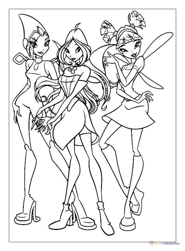 Winx Club para colorir