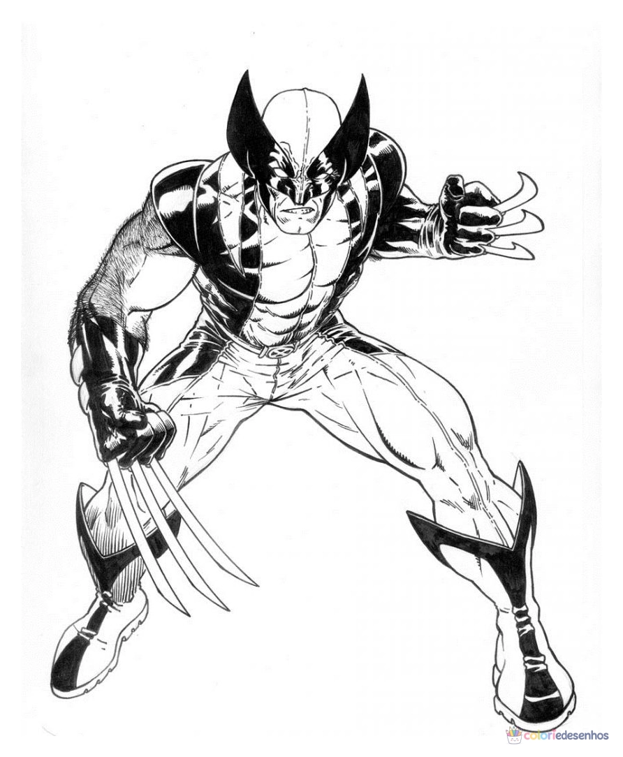 Desenhos de Wolverine para colorir