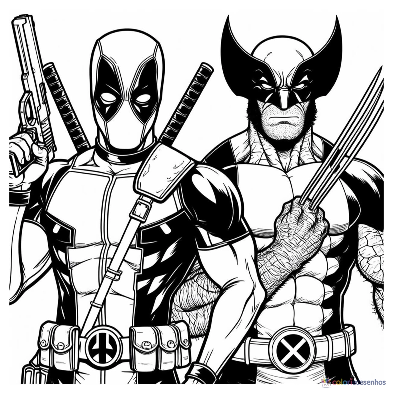 Wolverine para colorir