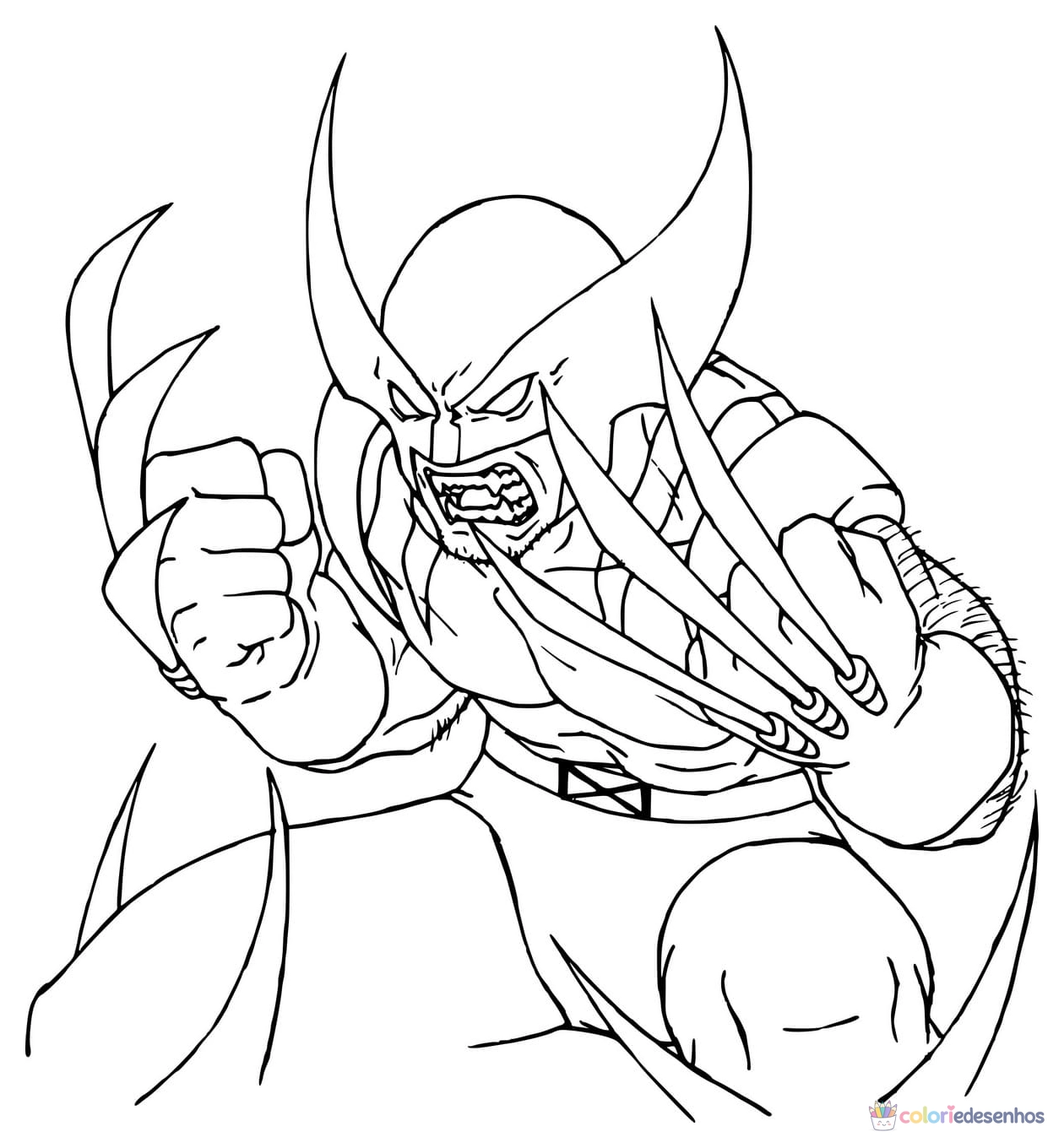 Wolverine para colorir