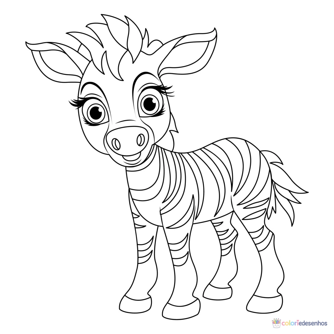 Zebra para colorir