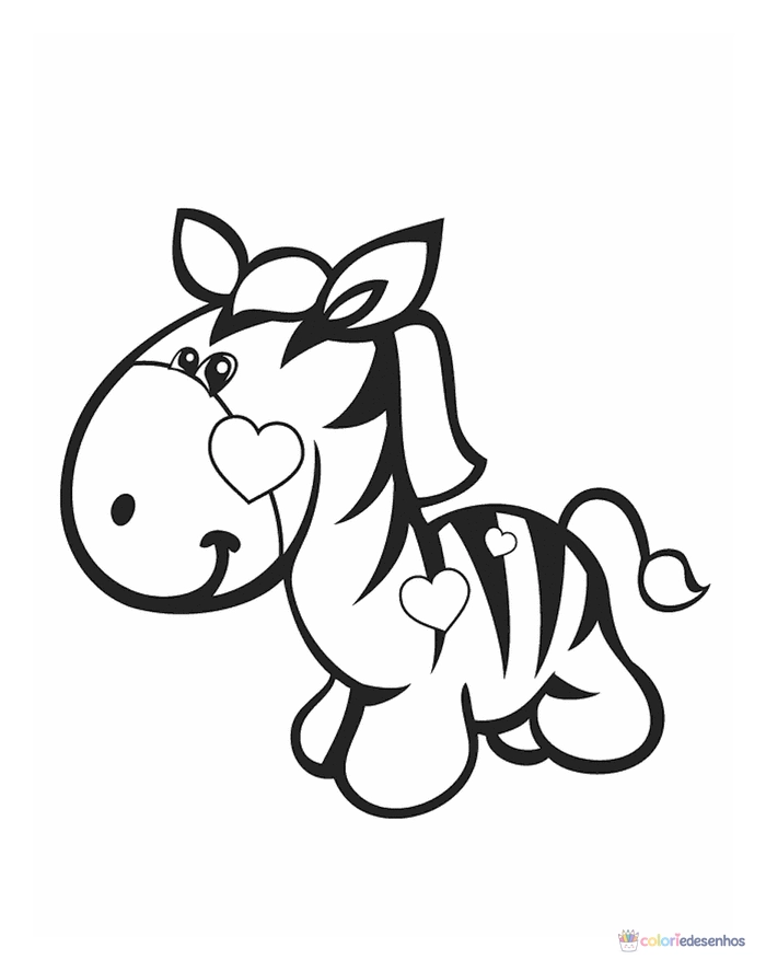 Desenhos de Zebras para colorir