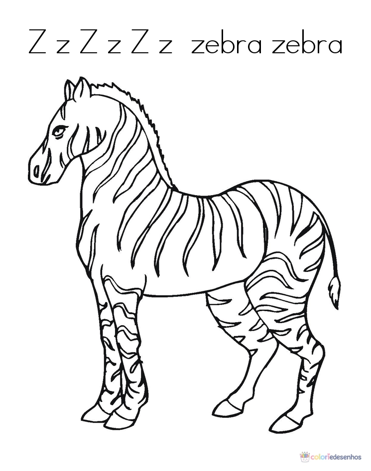 Zebras para colorir