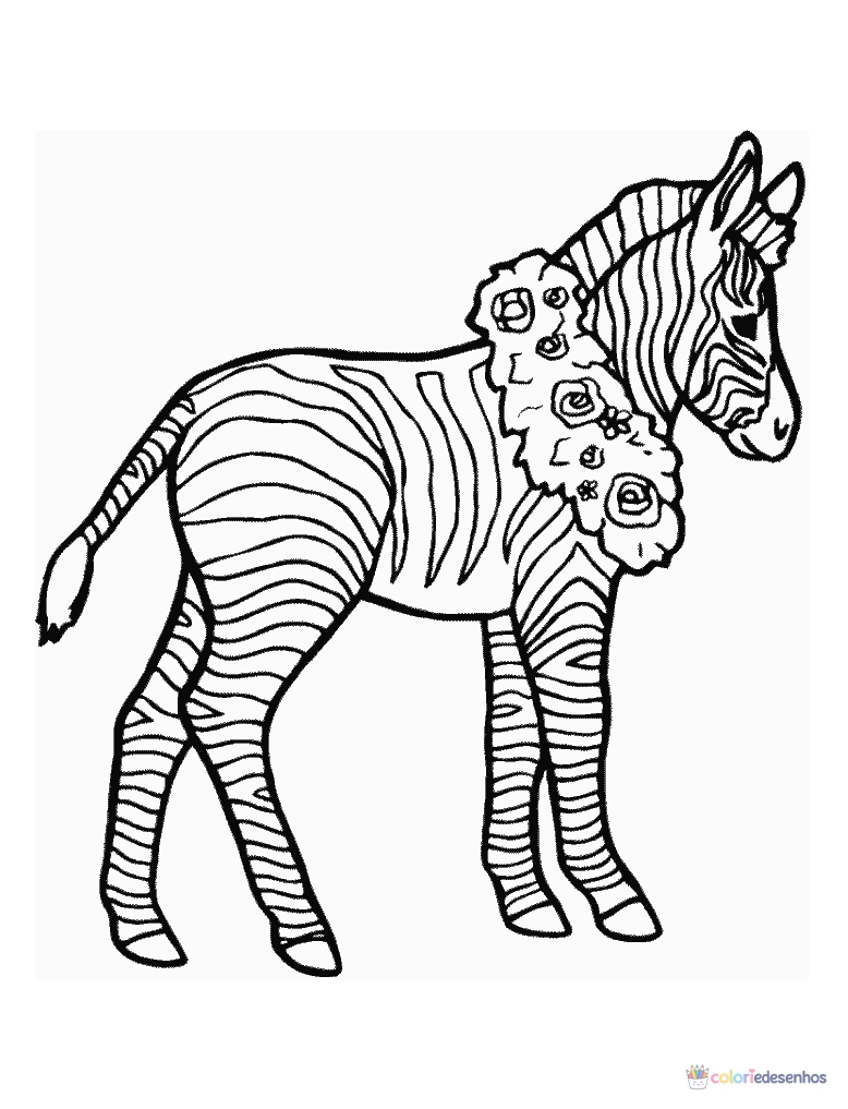 Zebras para colorir