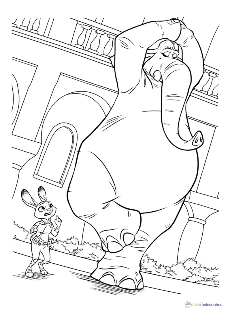 Zootopia para colorir