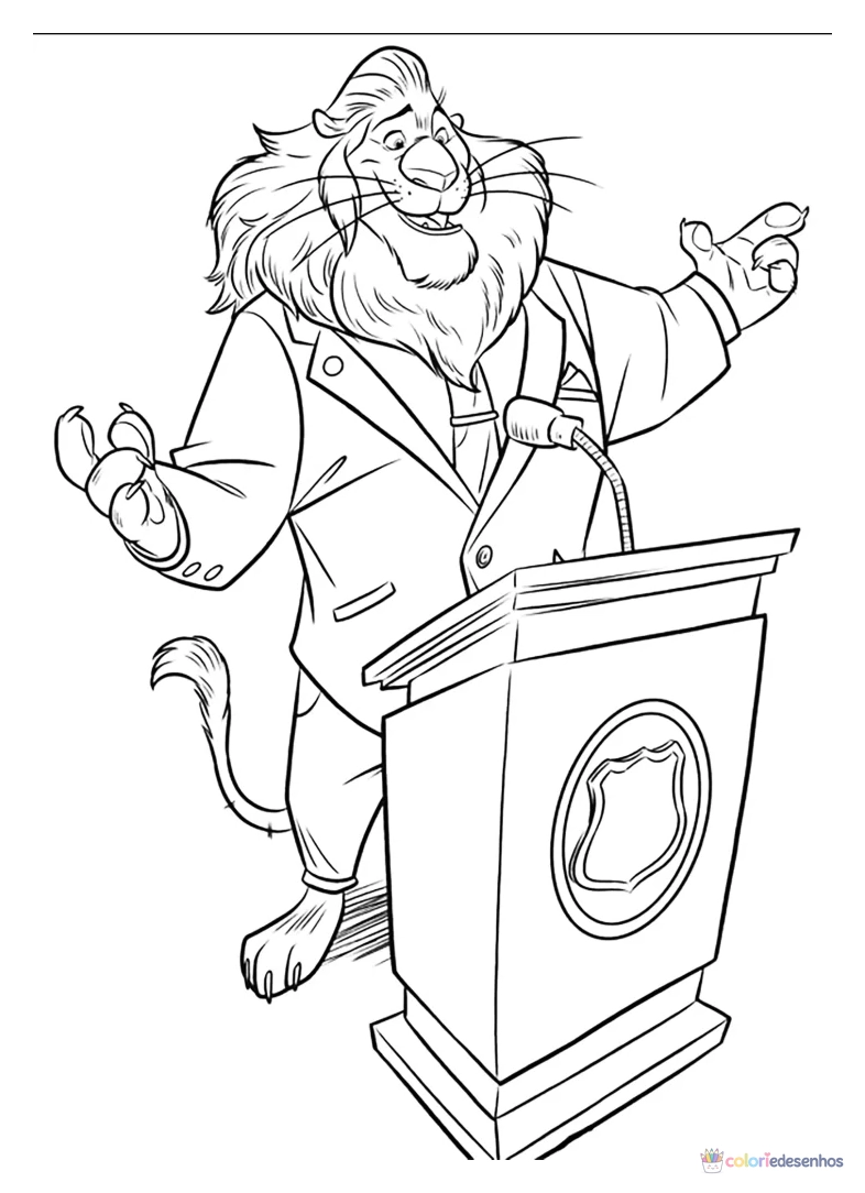 Zootopia para colorir